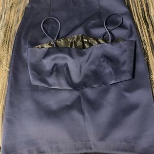 ASOS Navy Blue Satin Bralette Top